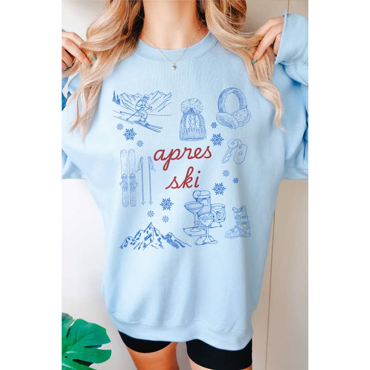 A. BLUSH CO - Wholesale Graphic Sweatshirt - Women's - APRES SKI Winter Graphic Sweatshirt4