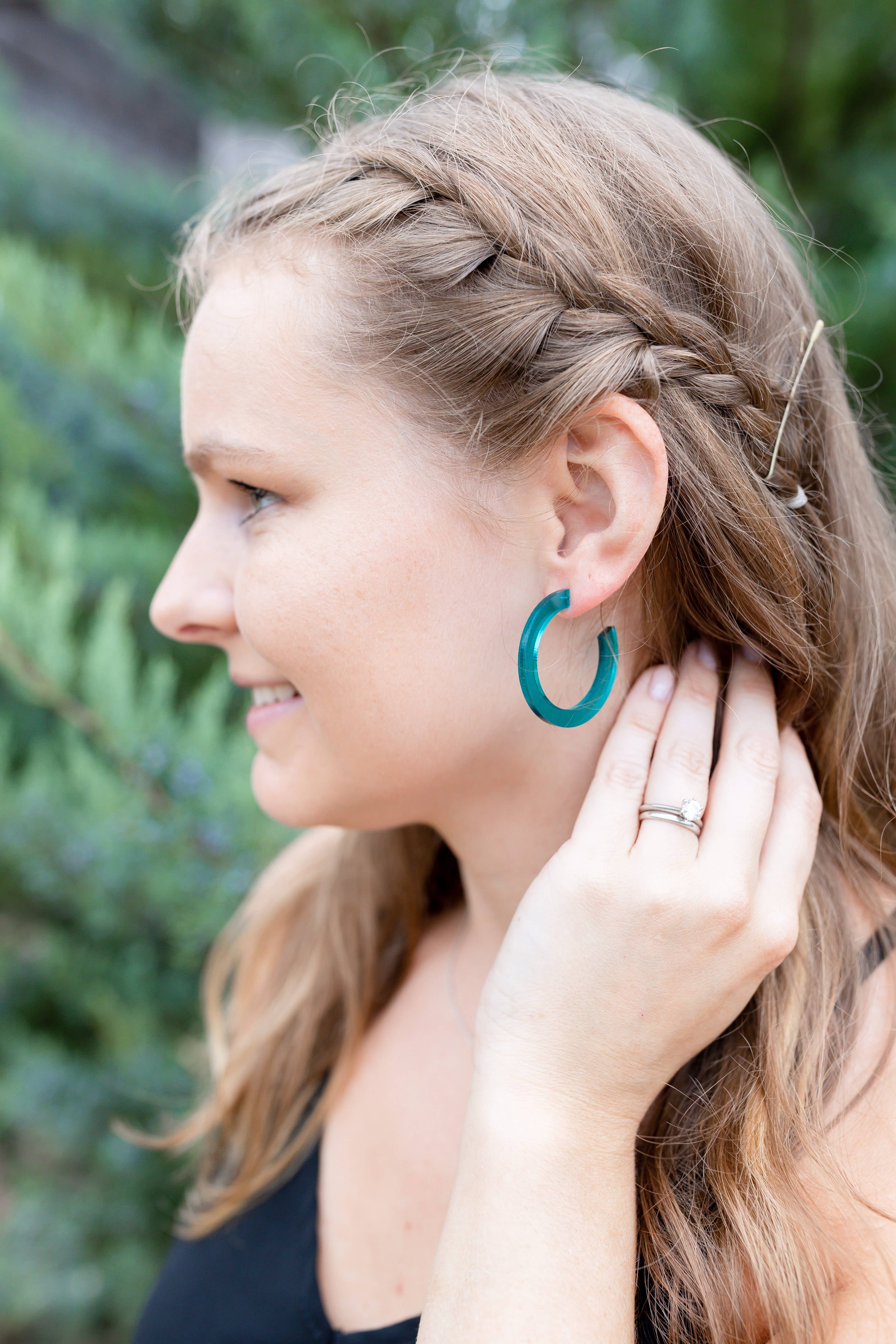 The Paper Dress – wholesale Hoop earrings – Colorful Lightweight Acrylic Hoop Earrings65