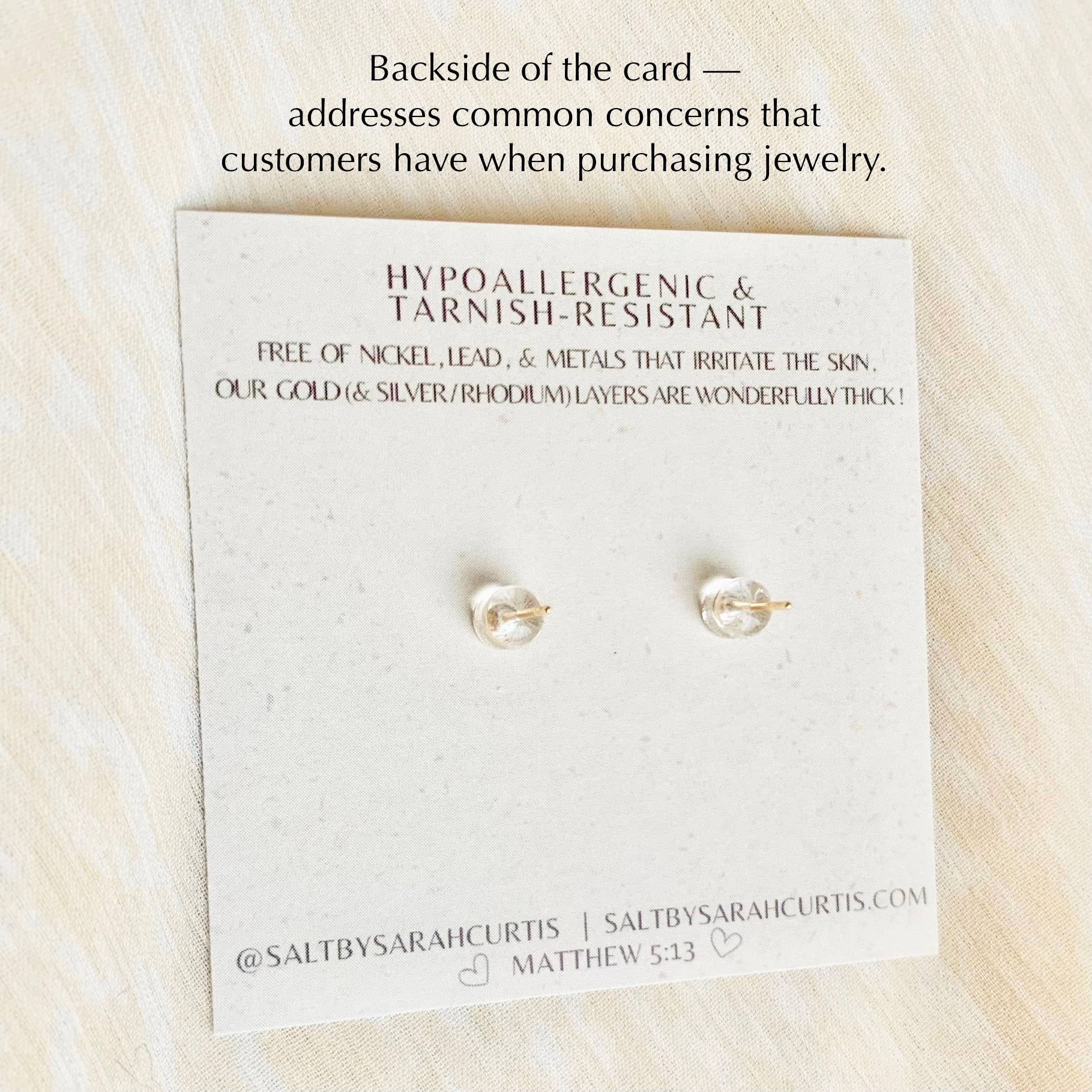 SALT by Sarah Curtis - Wholesale Stud/Post Earrings - LACY HEART STUDS | 18k gold | dainty earrings2