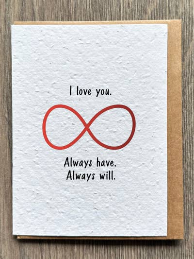 Infinity Love Card for wholesale by The Flora Page