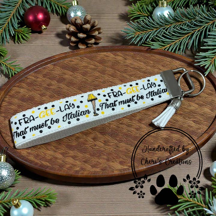 Wristlet Keychain - Italian Leg Lamp Key Fob for wholesale by Cheri's Boutique Supplies