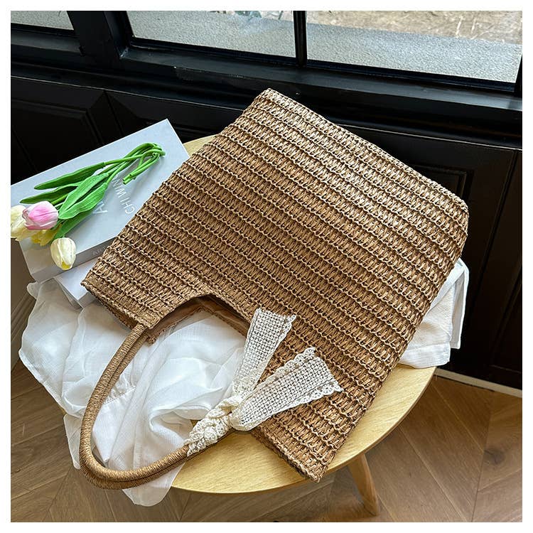 wandf - Wholesale Beach Bag - Straw Bags for Women Summer Tote Bag,Large Beach Bag Holiday2