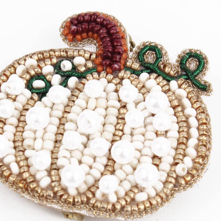My Doris - Wholesale Brooch - WHITE PUMPKIN BROOCH1