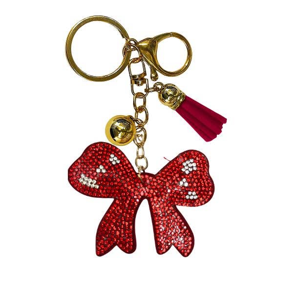 Queens Designs - Wholesale Keychain - Women's - Bow Crystal Bling Keychains3