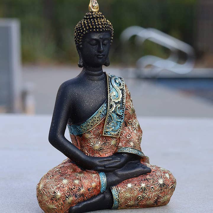 Estatua de Buda de meditación Estatua de Buda para regalo de meditación en casa 8 pulgadas para venta al por mayor de Lungta Imports