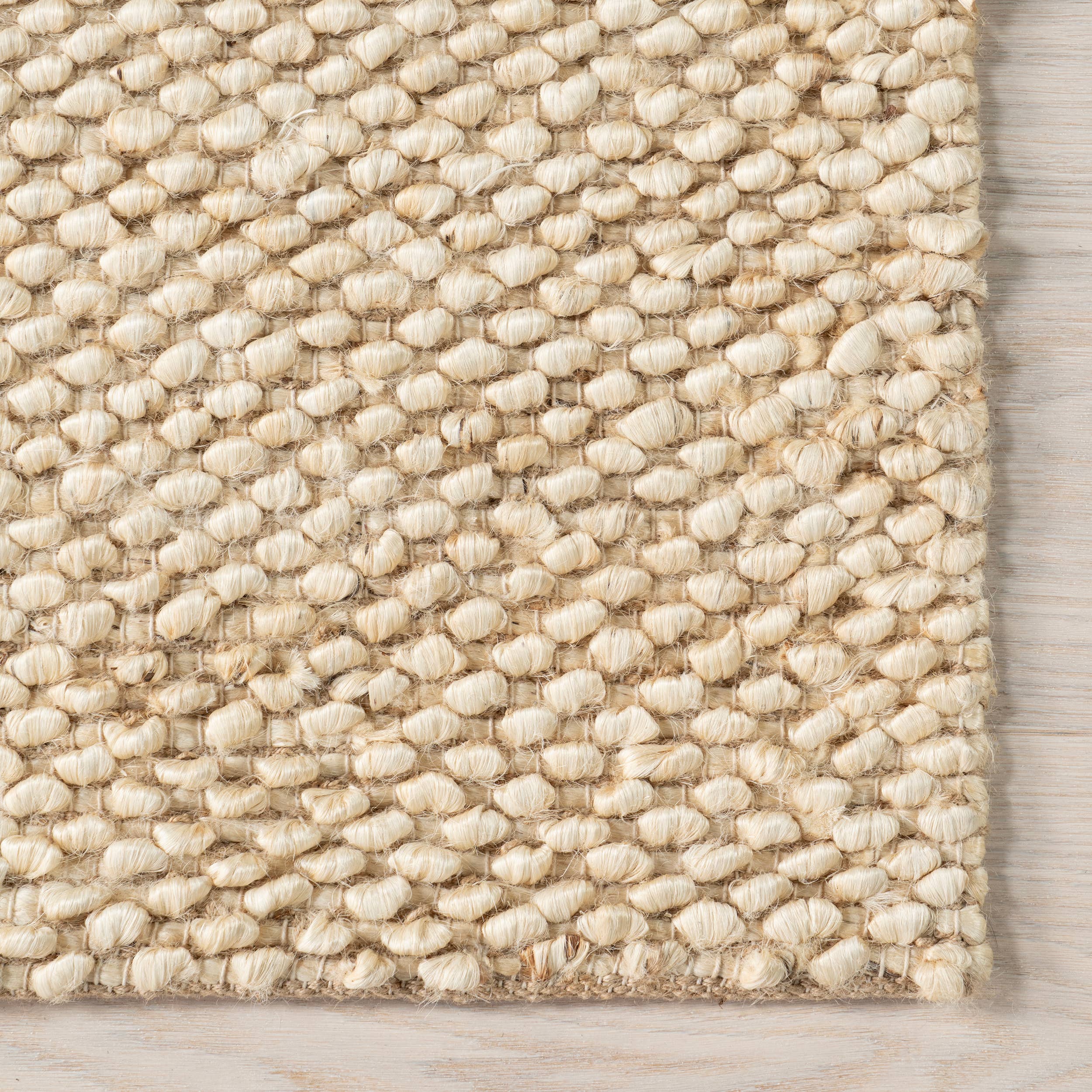 Beige Home Conservatory Textured Handwoven Jute Area Rug for wholesale on Faire2