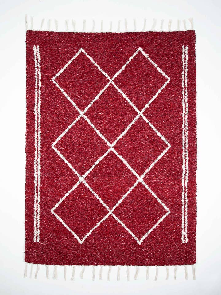 Rug Bereber Burgundy for wholesale by Blankets Of The World