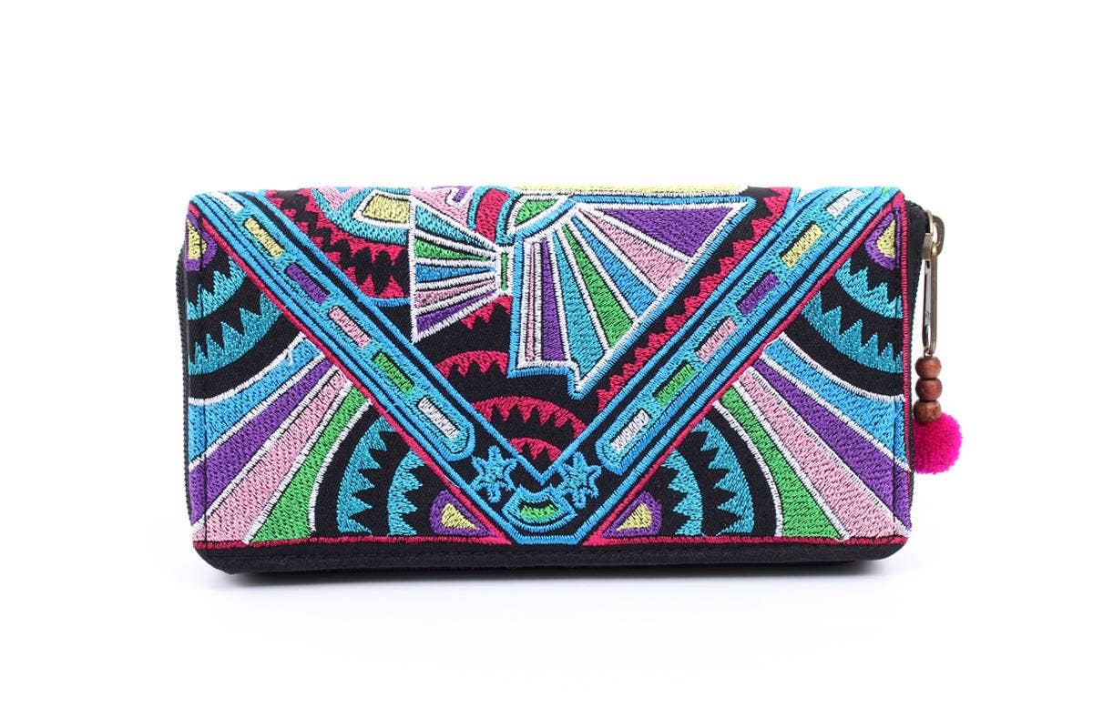Lumily - Vente Portefeuille – femme - Portefeuille Hmong brodé Tahj - Édition limitée | Thaïlande1
