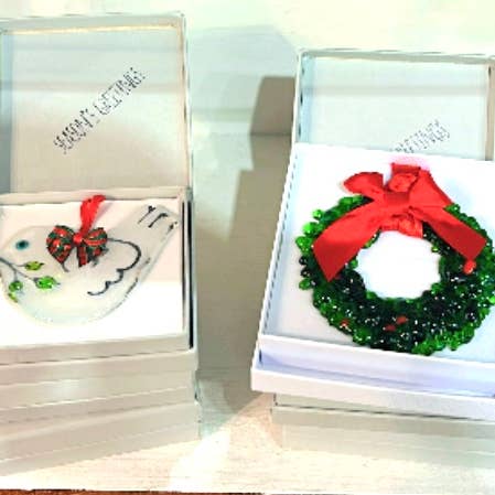 Fused Glass Wreath for wholesale by Urquhart Glass