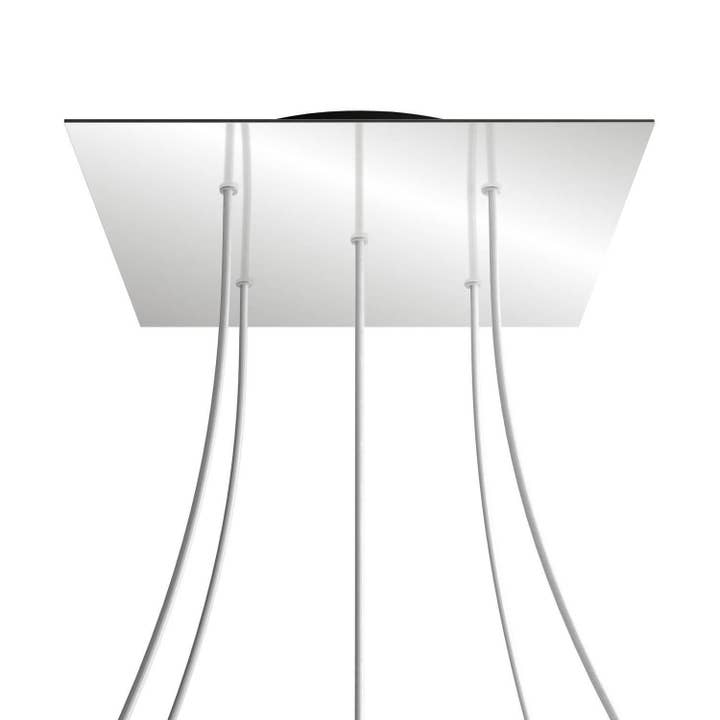 XXL roset Rose-One firkantet, 400 mm med 5 huller og 4 sidehuller for engroshandel hos LIGHTINUP S.R.L.