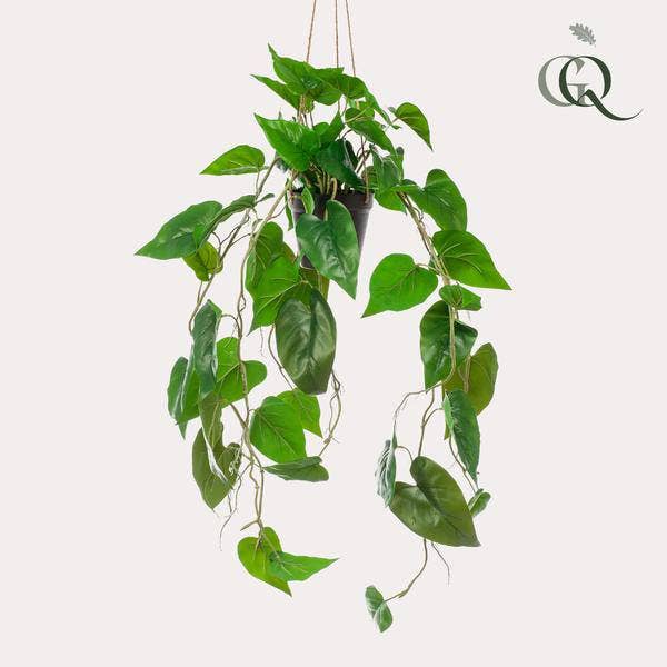 Oasis of Life - Wholesale Artificial plant - Artificial Philodendron Hanging Plant – 80cm Length – Realistic Artificial Houseplant – Evergreen & Easy to Care for – For Living Room, Office & Decoration2