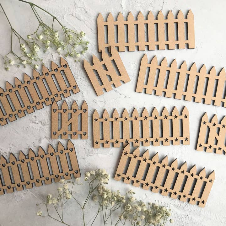 Feengarten-Zaun, Miniatur, Holz-Lattenzaun, Paneel, Puppe für den Großhandel von Deco Rach Design