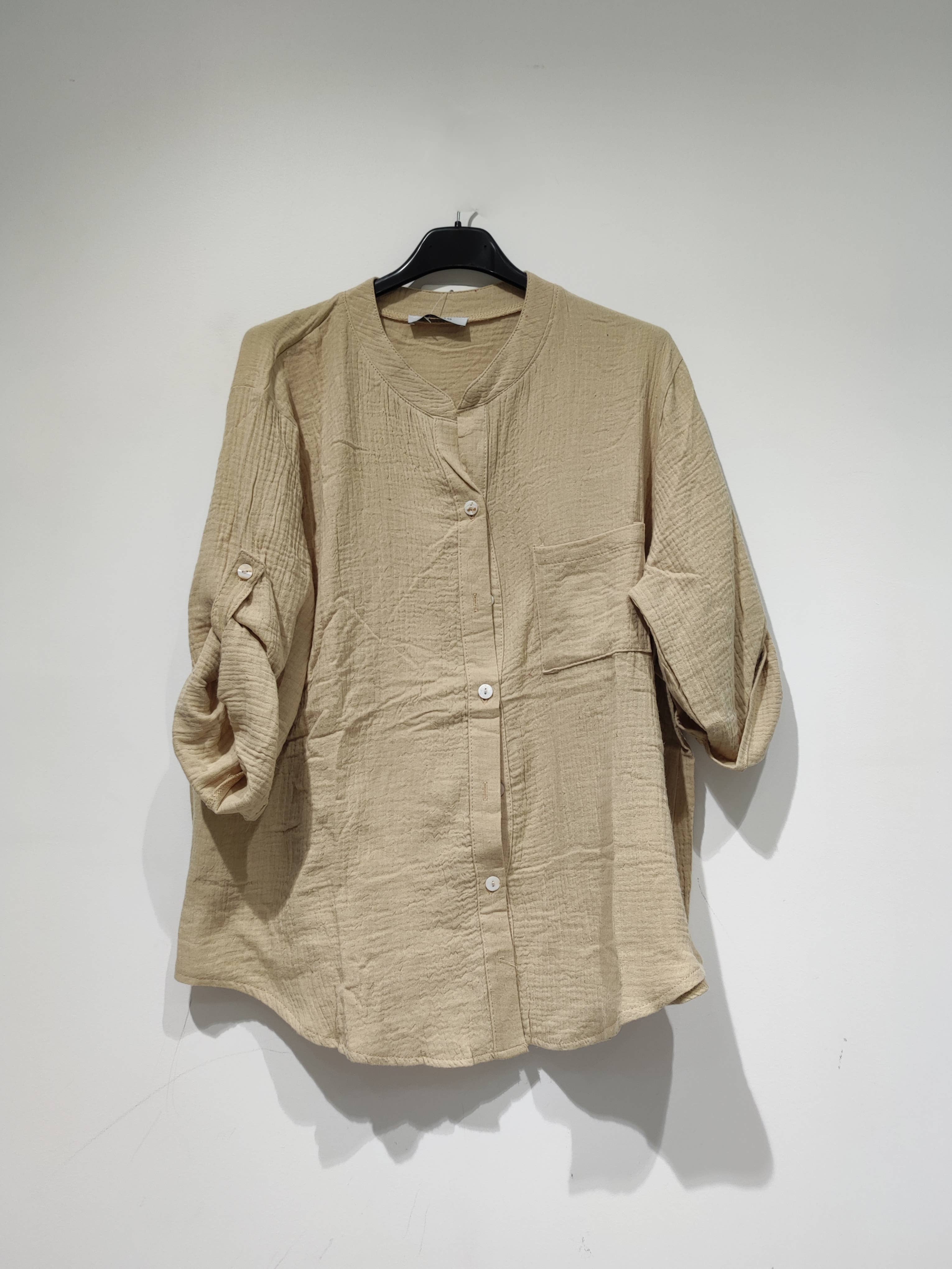 white beige khaki red black navy COTTON GAUZE shirt 2501 - pack 27 for wholesale on Faire4