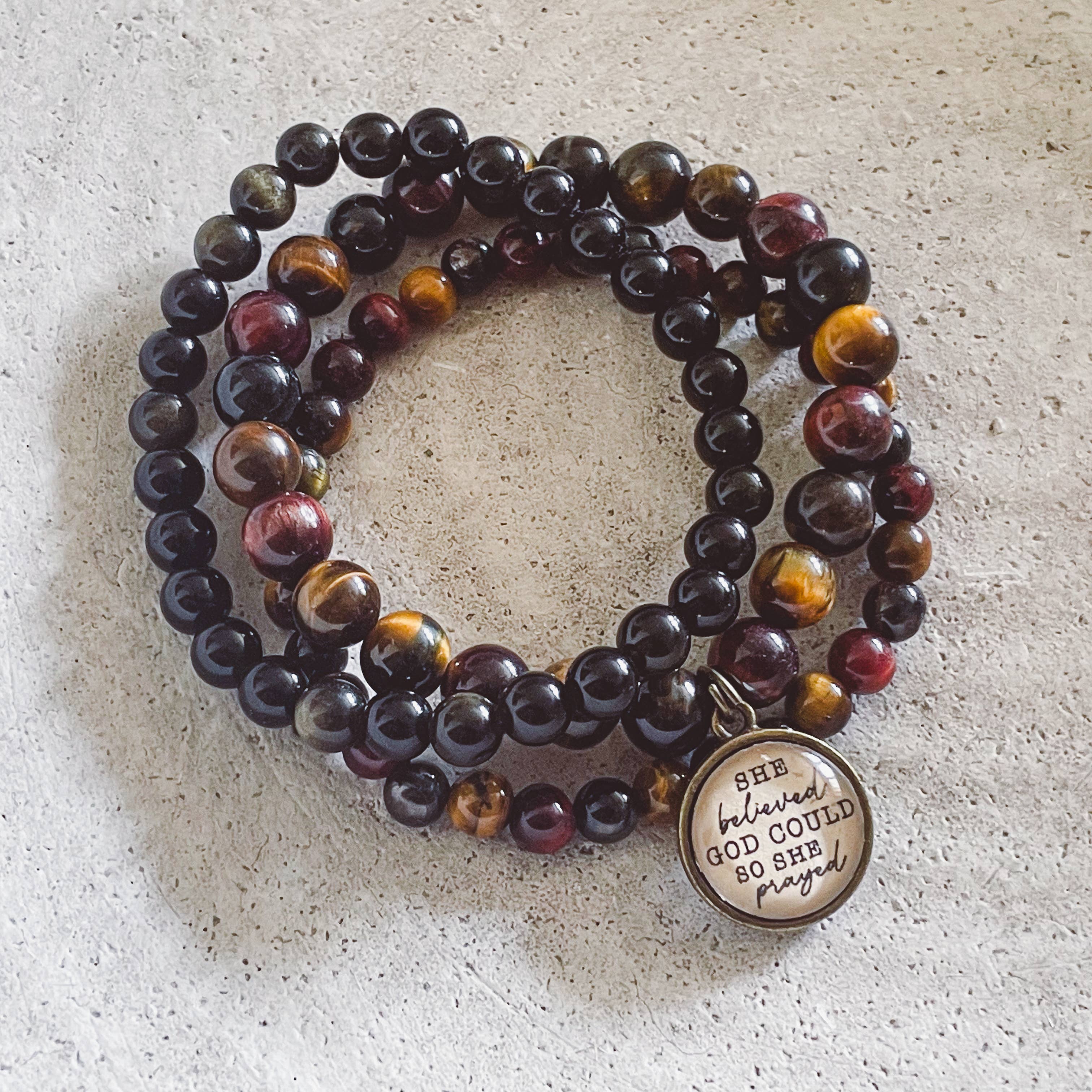 Ivy Barn Designs - Vente Parures de bijoux - Empilements de bracelets chrétiens perlés + colliers inspirants7