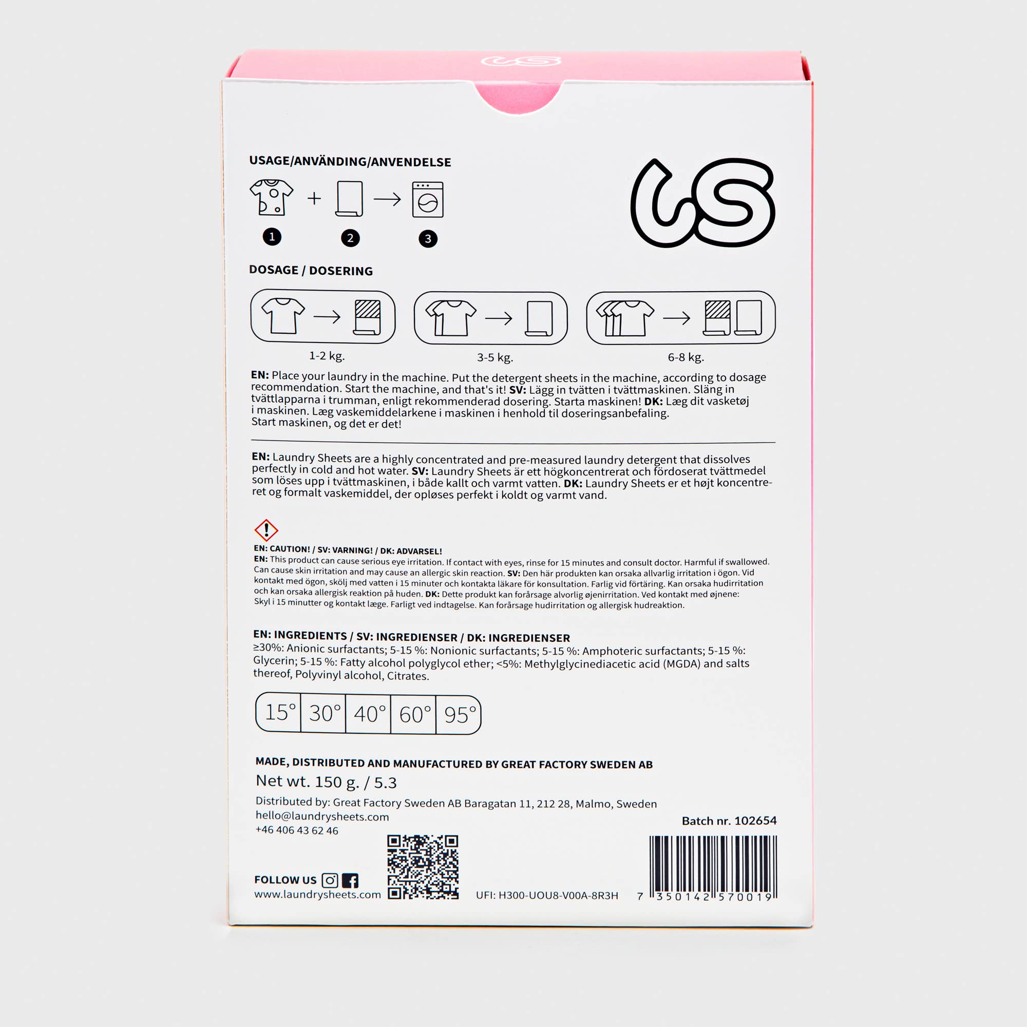 Laundry Sheets - Wholesale Laundry Detergent Powder/Pods - Laundry Sheets - Laundry Detergent Fragrance Free (60 Loads)2