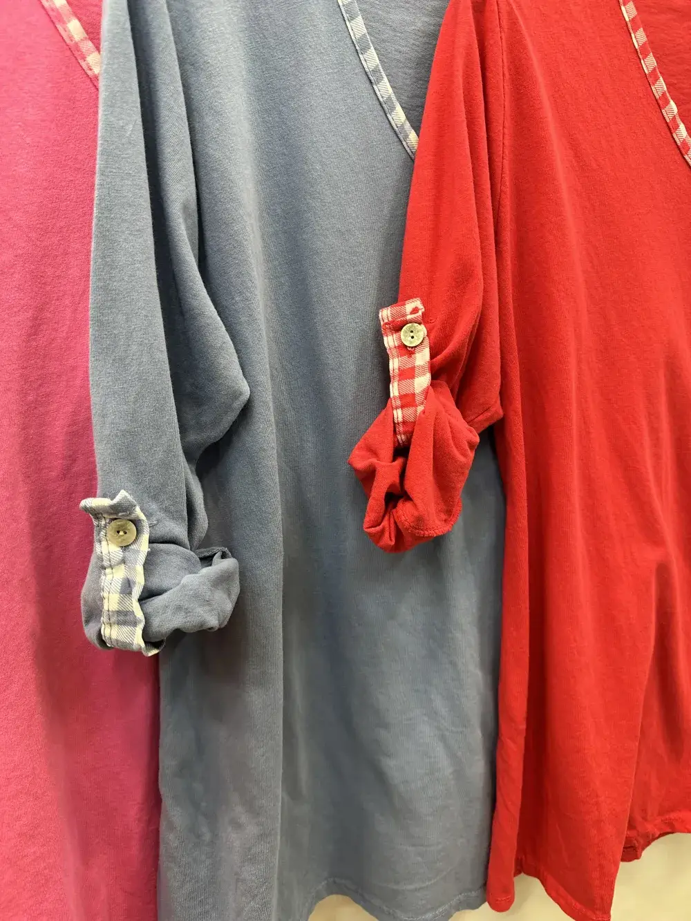 Mimi & Gogo – T-shirt – Mulher por atacado – T-shirt gola vichy @96893_TsColVichy10