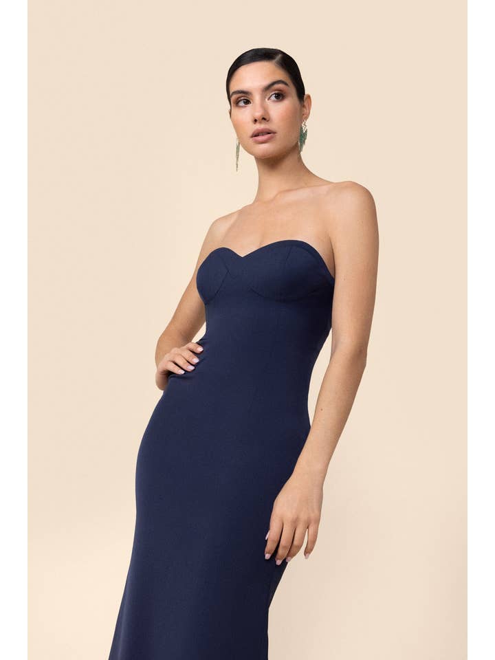 Bruna - Wholesale Dress - Women's - Julia Navy Dress · Le Jardin ·1