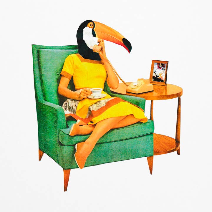 Konsttryck av Handgjort Collage 039 för wholesale av surreal. Art Shoppe