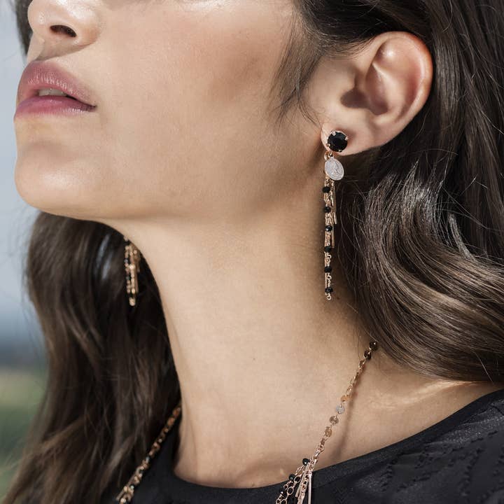 Penelope Earrings | Gold Plated | Made in Italy for wholesale by NINA TRA LE NUVOLE