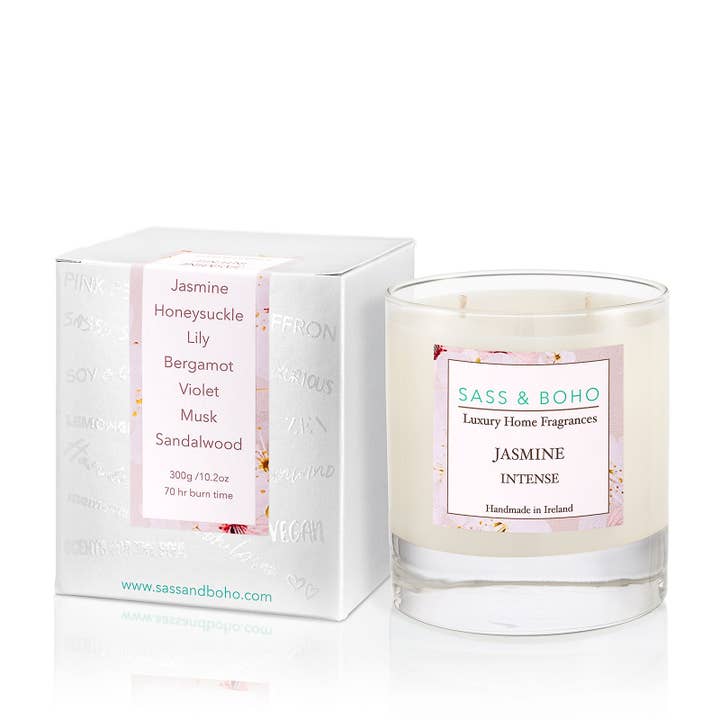 JASMINE INTENSE LUXURY CANDLE for wholesale by Sass & Boho