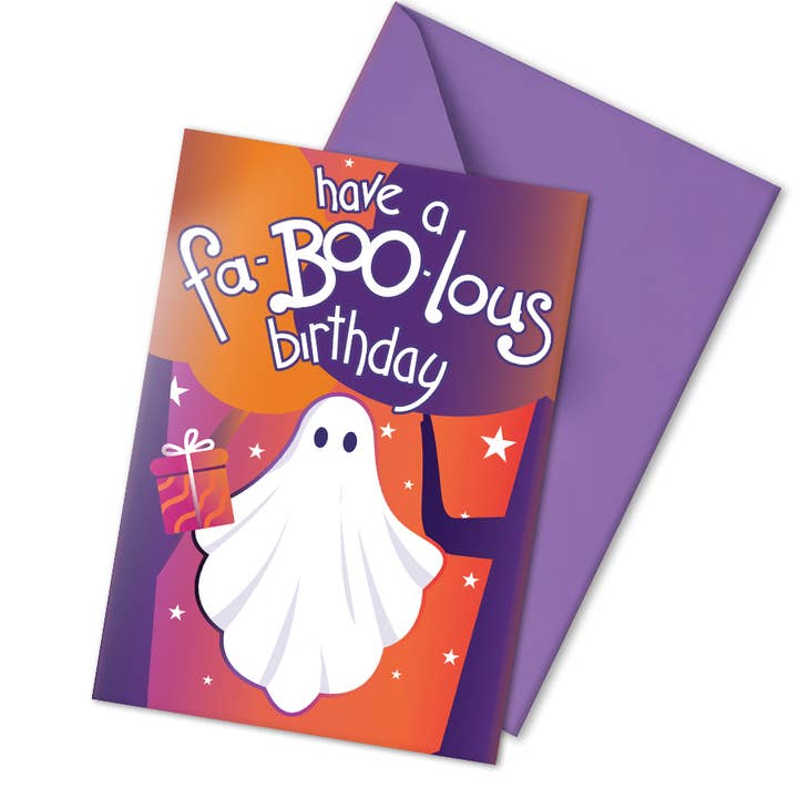 Carte d'anniversaire Fa-boo-Lous Ghost pour la vente par The Misfit Paper Co.