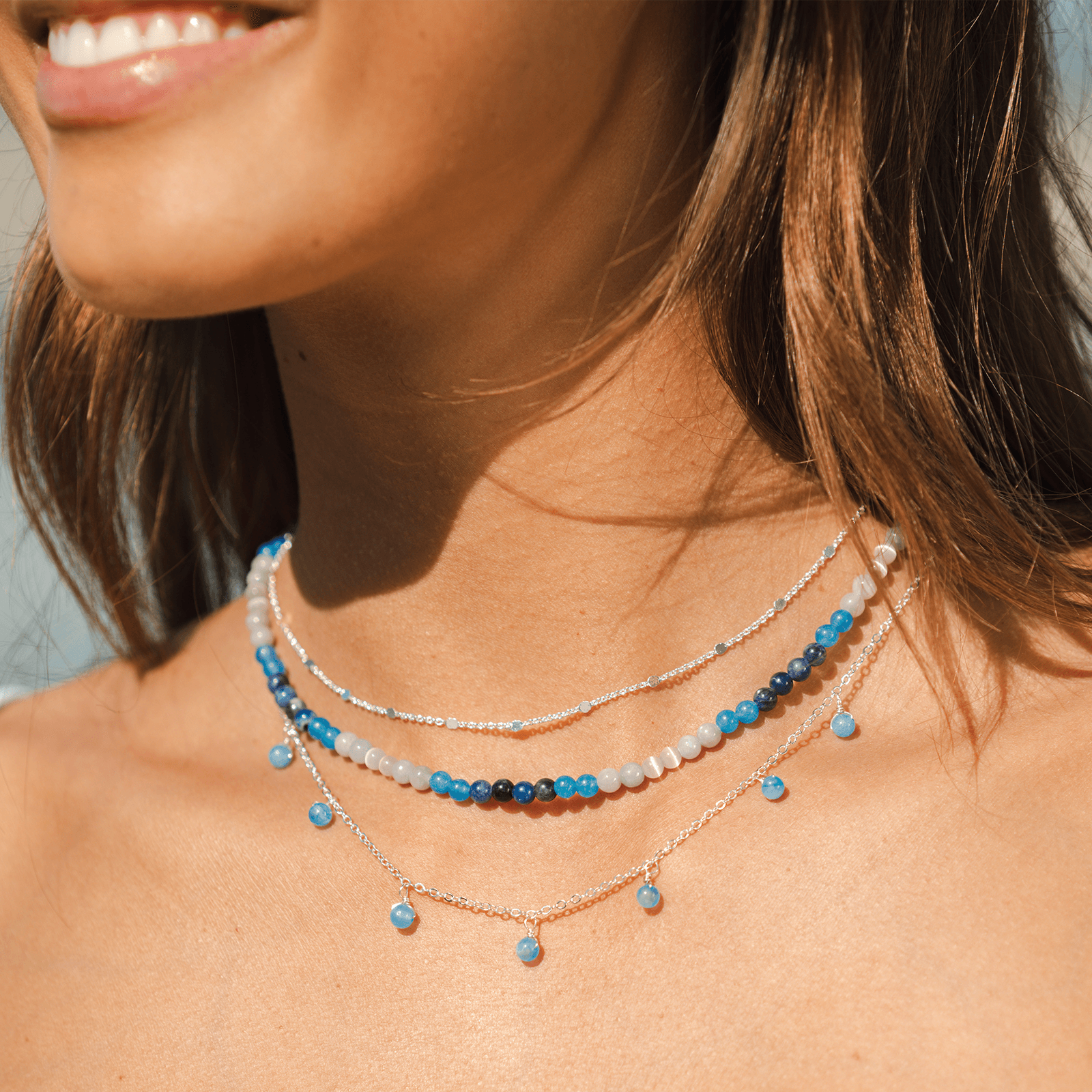 Lotus and Luna – wholesale Link & chain necklace – Silver Chain Necklace3