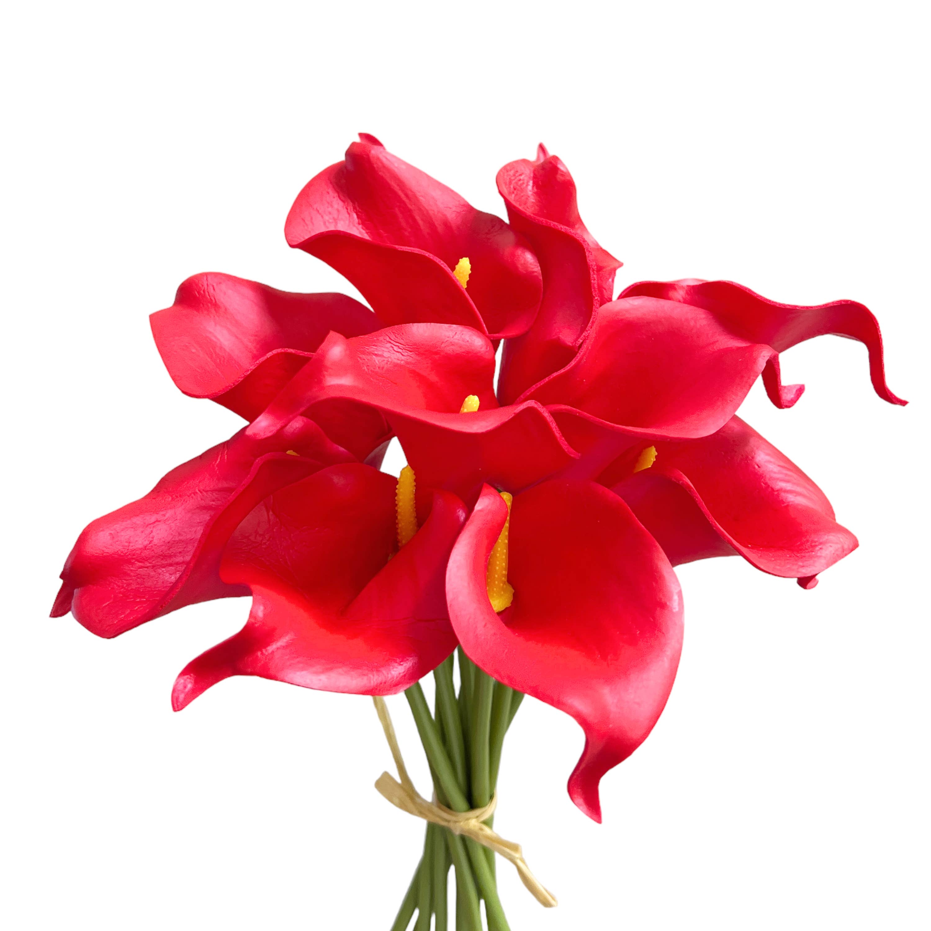 Sun Decorer - Venta al por mayor Flores artificiales - Tallo de flores artificiales de lirio de cala (paquete de 10)6