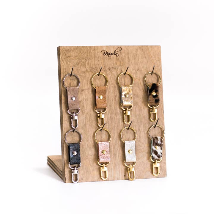 Beaudin Wholesale - Wholesale Keychain - Women's - Key Chain In Leather, Hair on Hide
