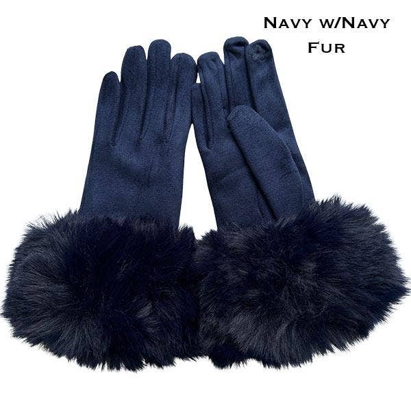 The Magic Scarf Company - Wholesale Gloves - Women's - LC02 - Faux Rabbit Trim Gloves12
