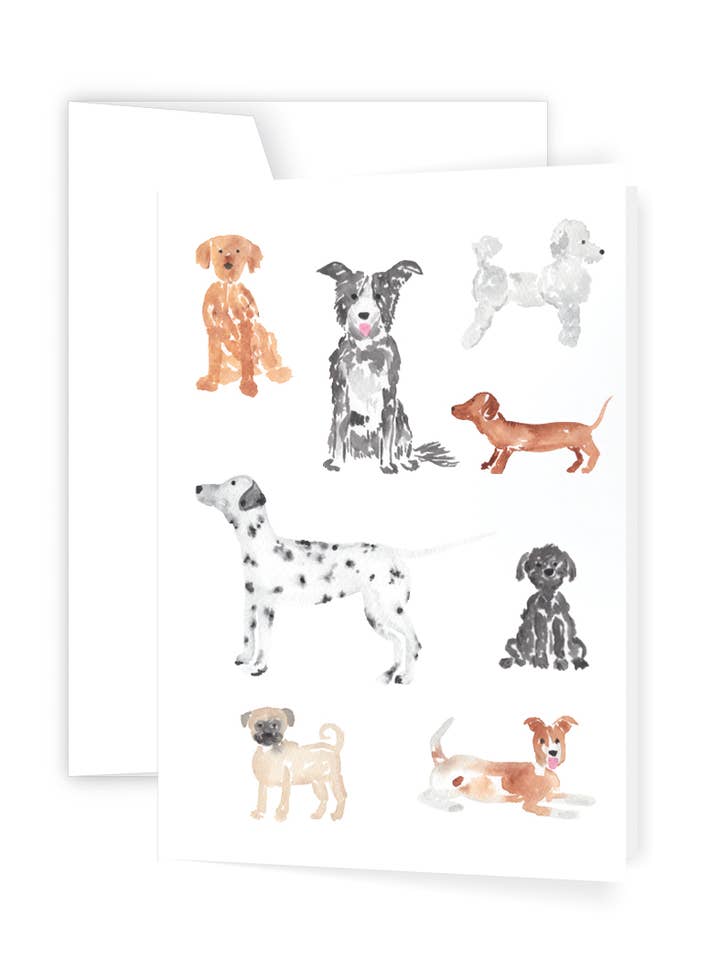 Pups greeting card for wholesale by Ellen Walsh Designs
