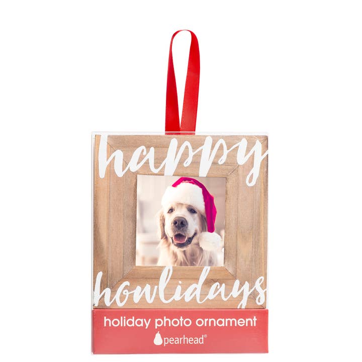 Pearhead - Wholesale Ornament - Happy Howlidays Wooden Christmas Ornament
