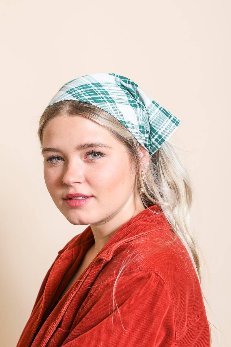 Leto Accessories - Wholesale Scarf - Women's - Plaid Triangle Head Scarf – Cozy & Stylish Accessory ✨13
