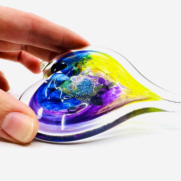 Small Heart Handblown in Massachusetts for wholesale by Luke Adams Glass