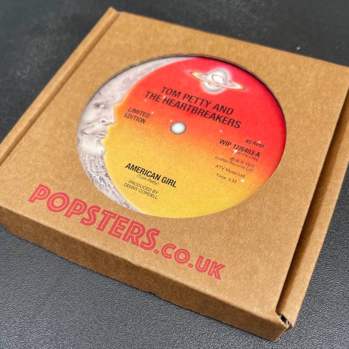 Classic American record label coasters (5 in a box) for wholesale by Popsters