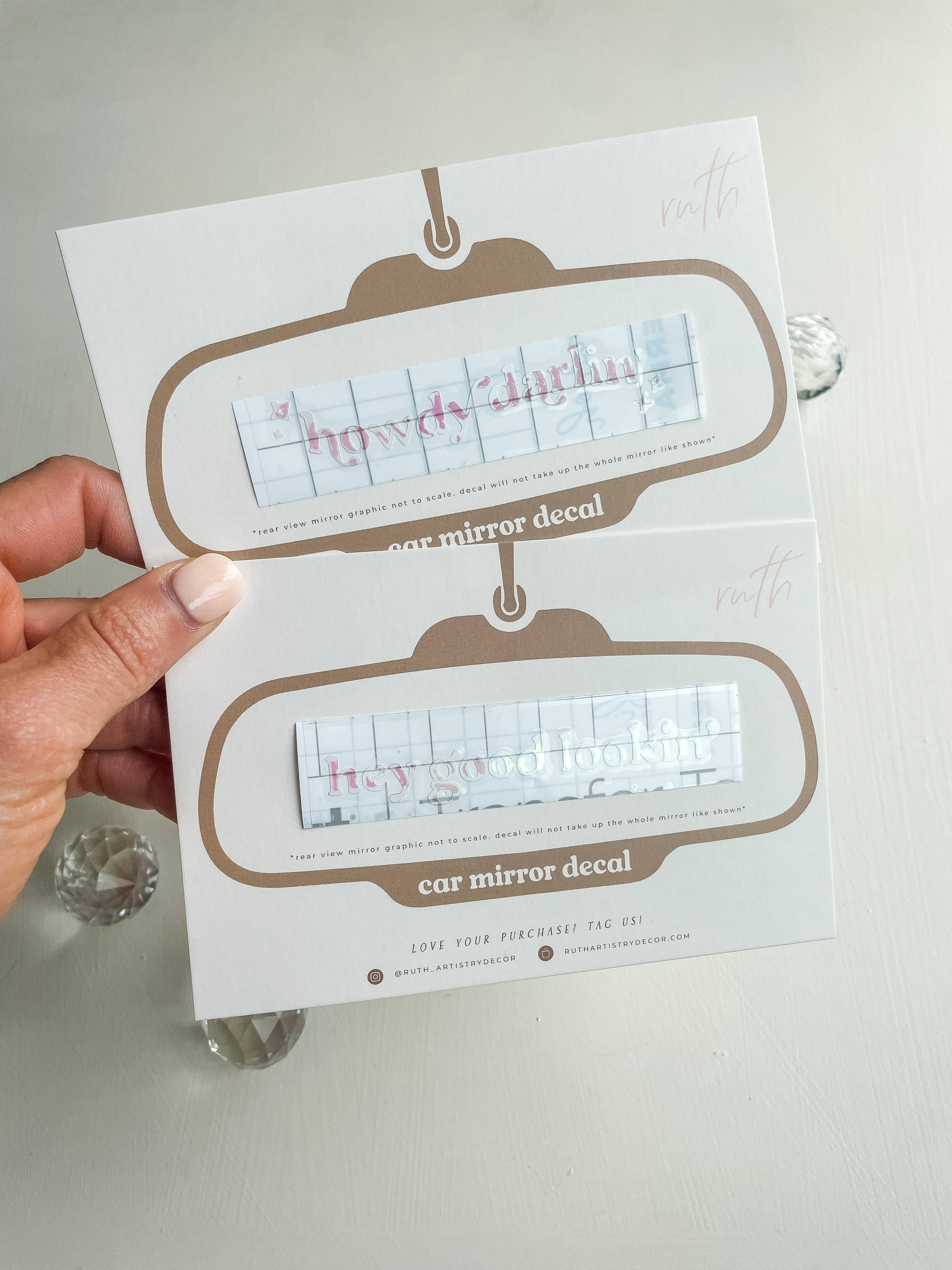 Ruth Artistry & Decor LLC - Wholesale Wall Decal/Stickers - Coastal Cowgirl Mirror Decals1