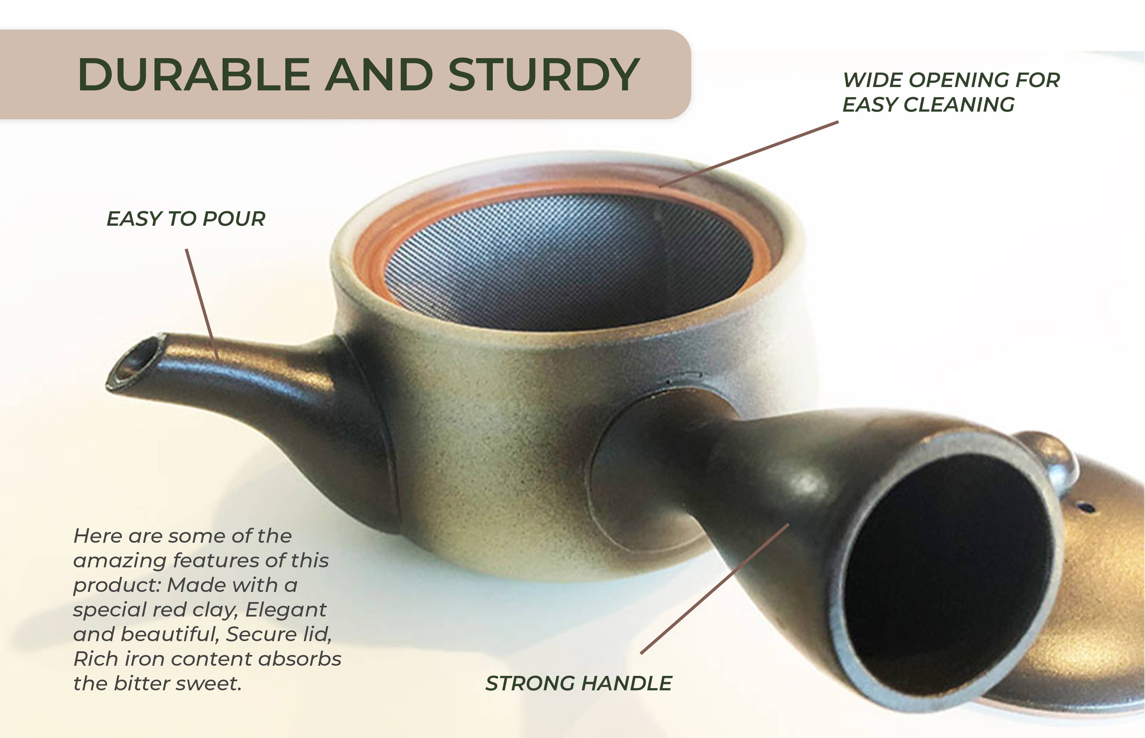 Japanese Green Tea Co. - Vendita all'ingrosso Teiere - Tokoname Yaki Kyusu teiera da 270 cc per tè Fukamushi19