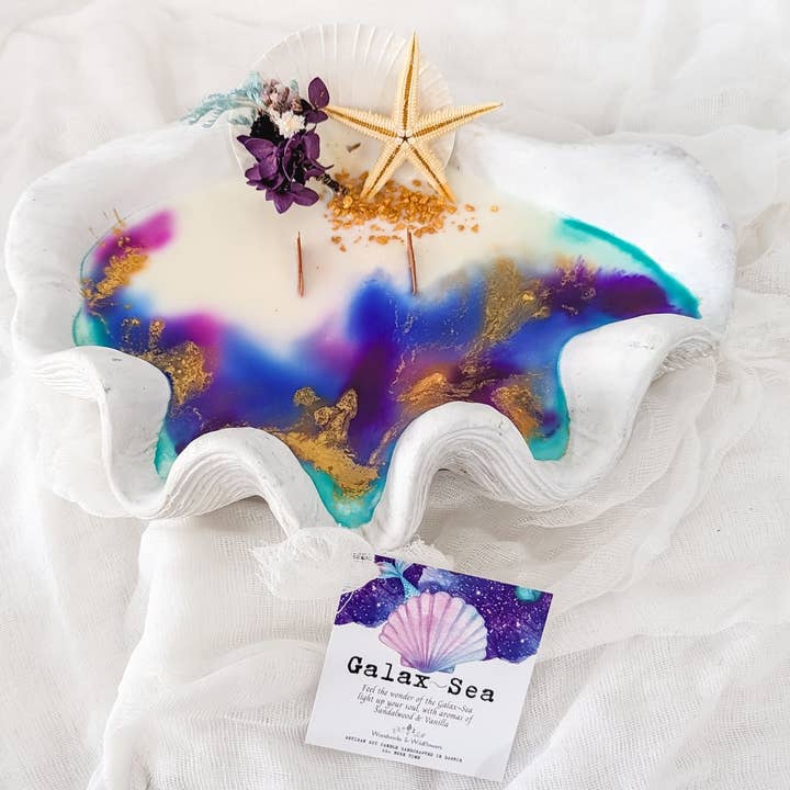 Galax-Sea Clam Candle for wholesale by Woodwicks & Wildflowers