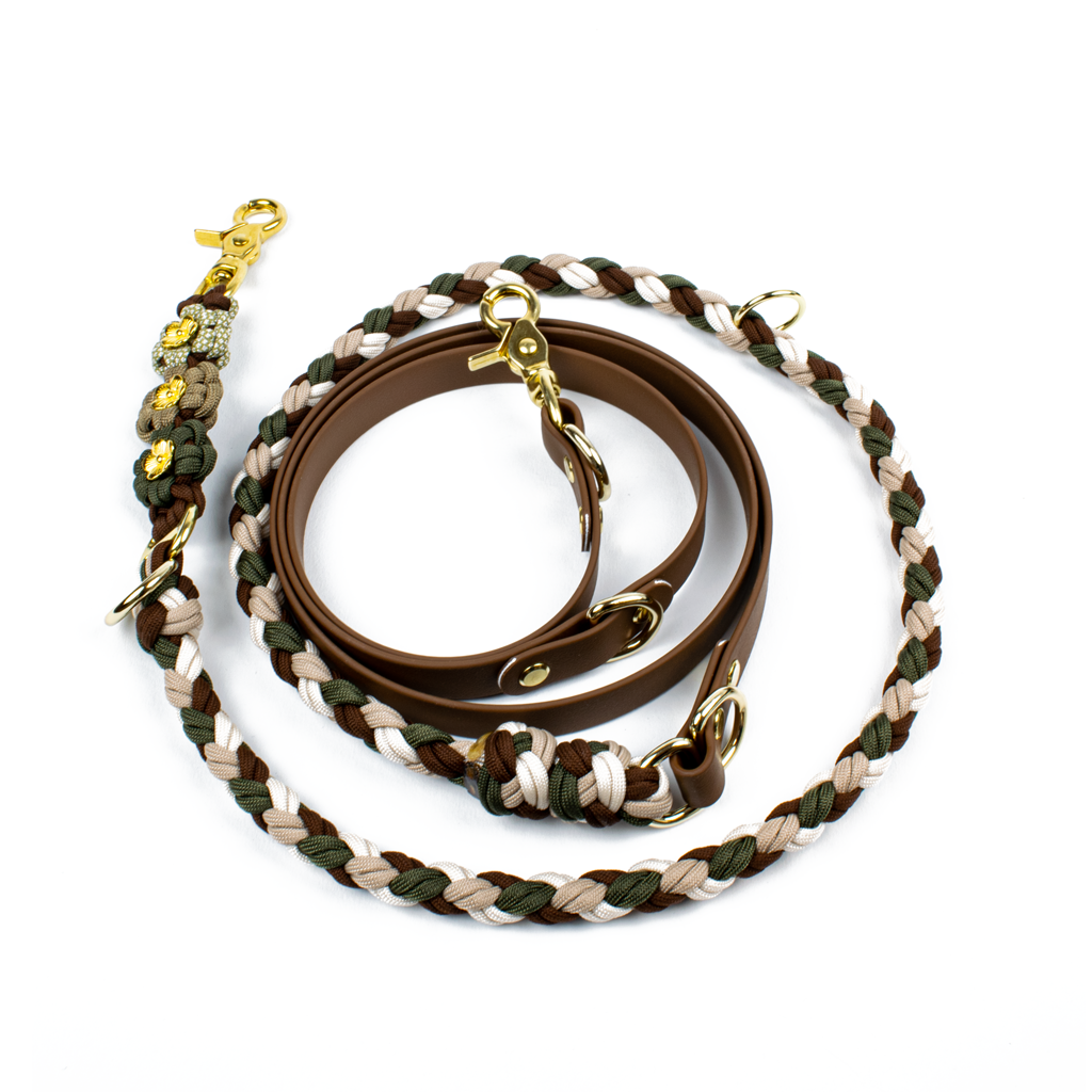 Tierluxe - Wholesale Pet Leash - Dog - Dog leash Tierluxe flowers Biothane paracord5