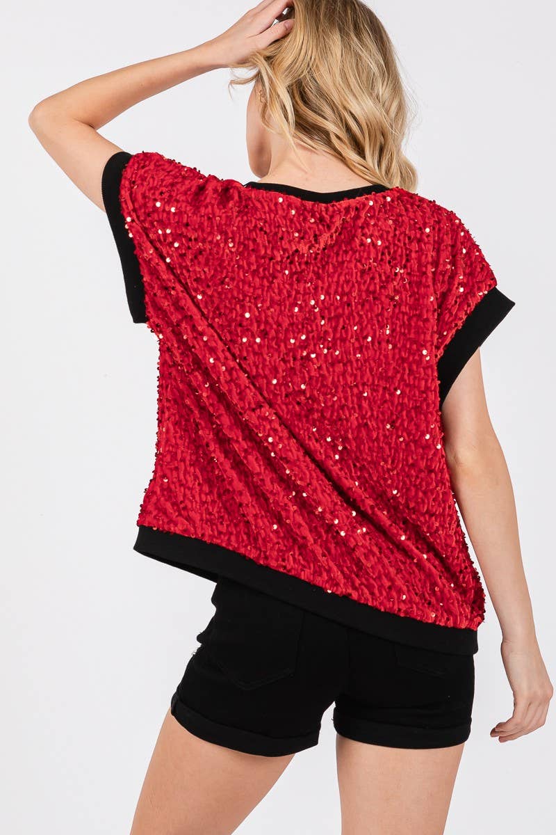 Sewn and Seen - Wholesale Blouse - Dames - FLUWELEN PAILLETTENTOP12