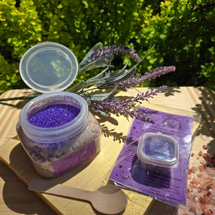 THIRSTY FEET™️ - Wholesale Foot Scrub/Polish - Lavender Salt Foot Fluff Sugar Scrub 8 oz Jar8