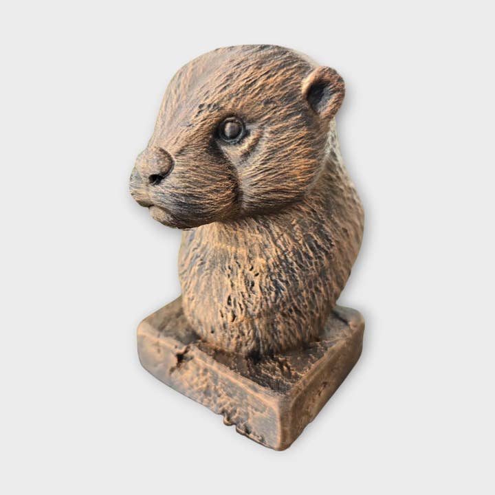 Busto de nutria - estatua, decoración para el hogar, regalo para amante de los animales, para él o ella, adorno pintado a mano para venta al por mayor de 3DijkstraFinds