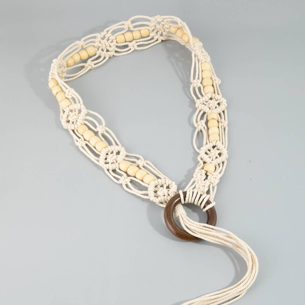 Collections by Fame Accessories - Wholesale Belt - Women's - Rope Braided Boho Belt1