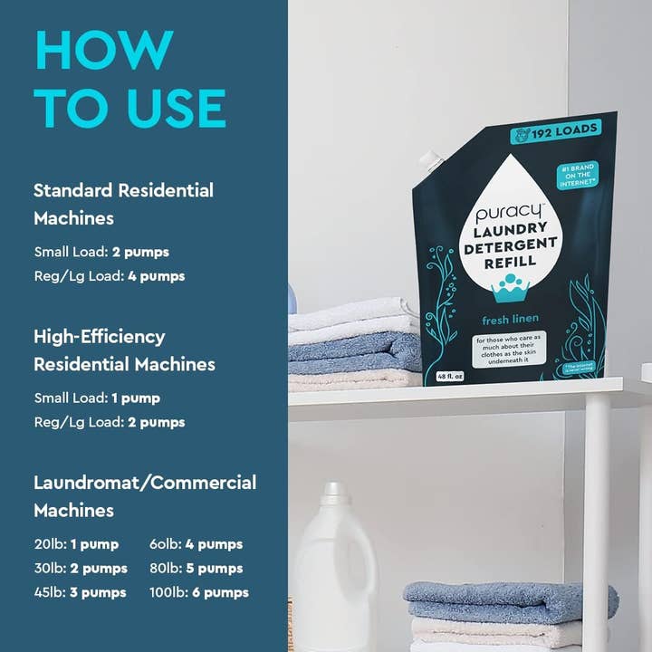 Puracy - Wholesale Laundry Detergent Powder/Pods - Puracy Natural Laundry Detergent 48oz Refill (concentrate)11