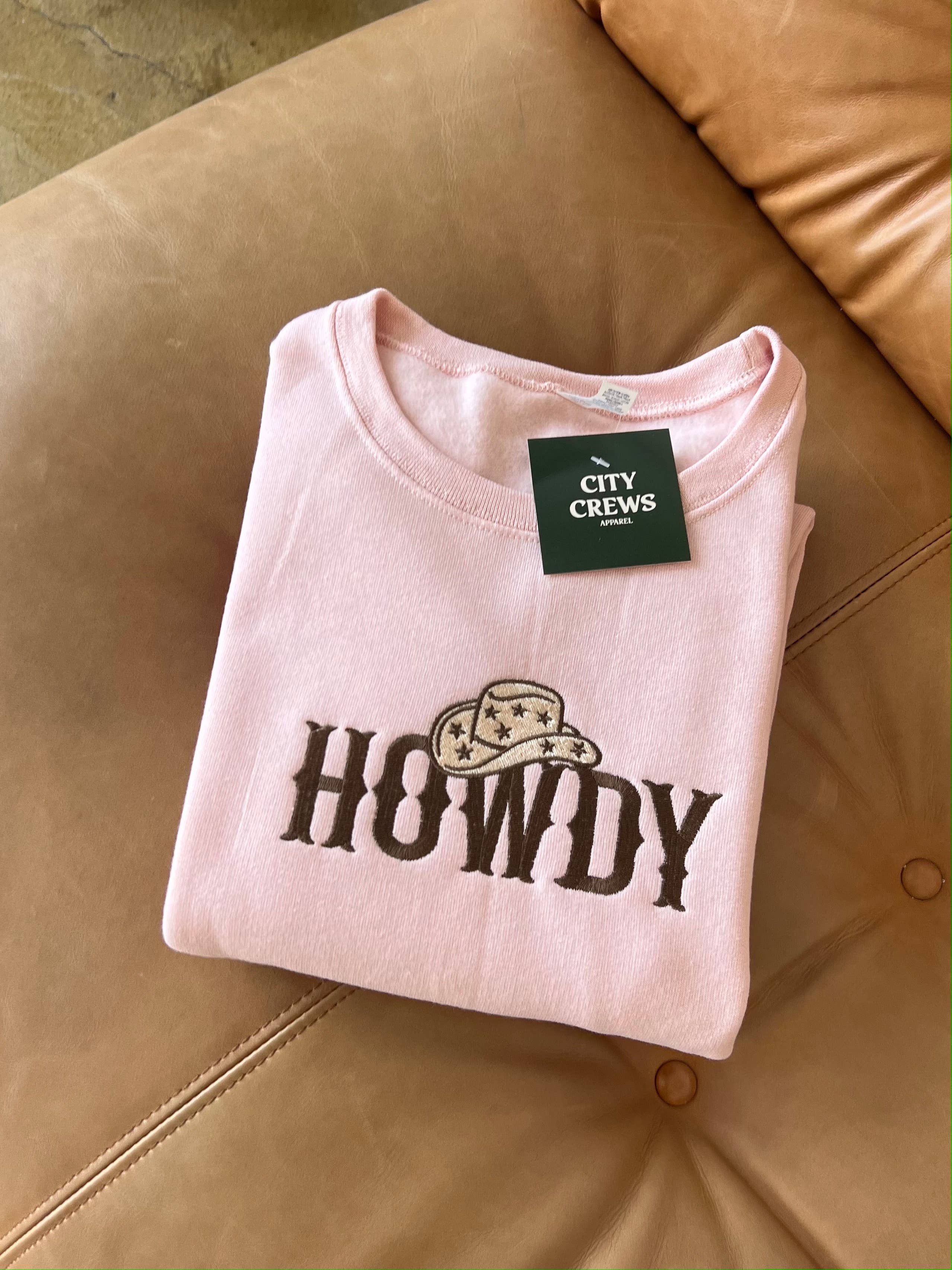 City Crews Apparel - Wholesale Sweatshirt - Women's - Howdy Embroidered Sweatshirt2