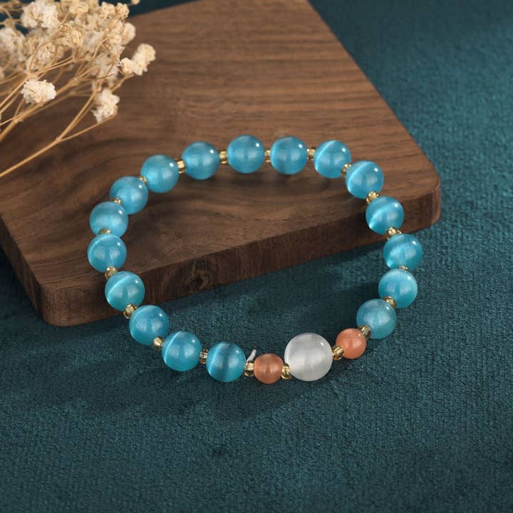 Bright MacMing - Wholesale Beaded Bracelet - Chinese Style Blue Crystal Bracelet3