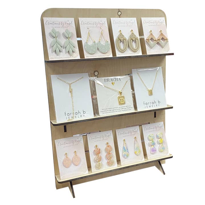 Jewelry & Small Product Display Stand - Adjustable Shelves for wholesale by Torched Displays