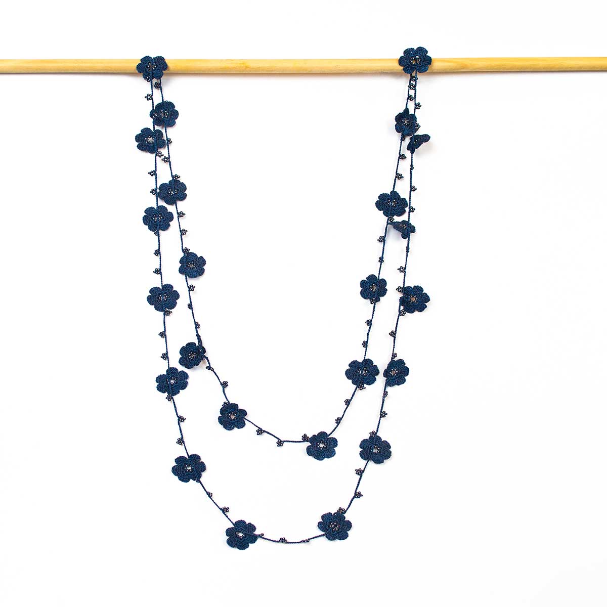 Silk Wool and Bijoux - Wholesale Scarf - Women's - Pansies OYA Scarf Necklace8