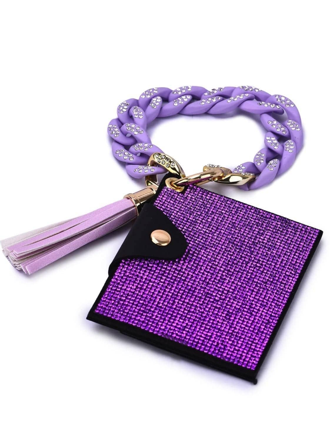 MiMi Wholesale - Wholesale Wallet - Women's - Rhinestone Keychain Bracelet Wallet with Chain Bangle1