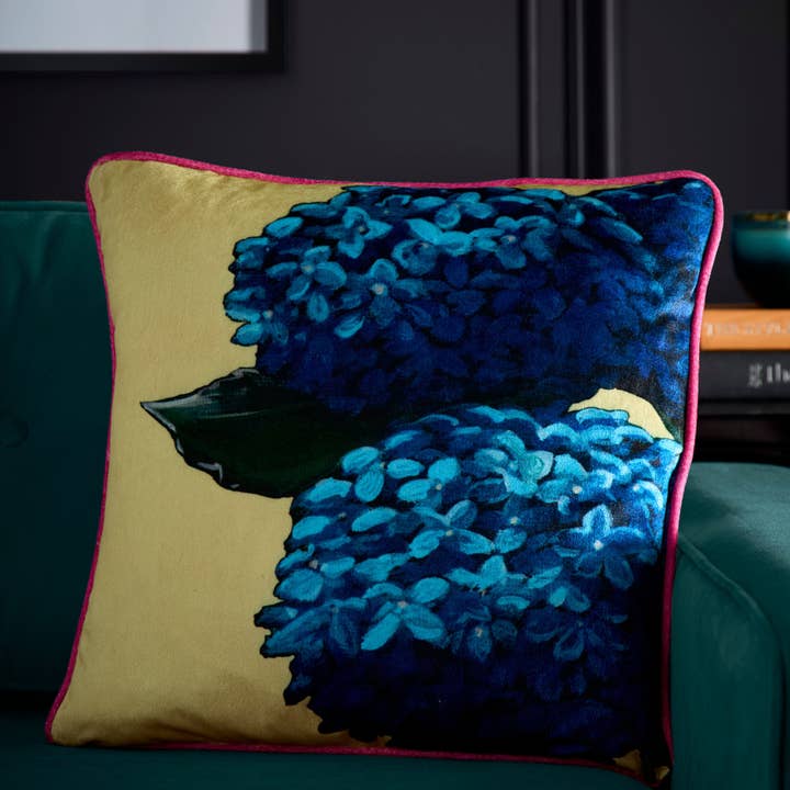 UW Home - Wholesale Decoratief kussen - Hiyah Hortensia Kussen Laurence Llewelyn-Bowen Lime 43cm