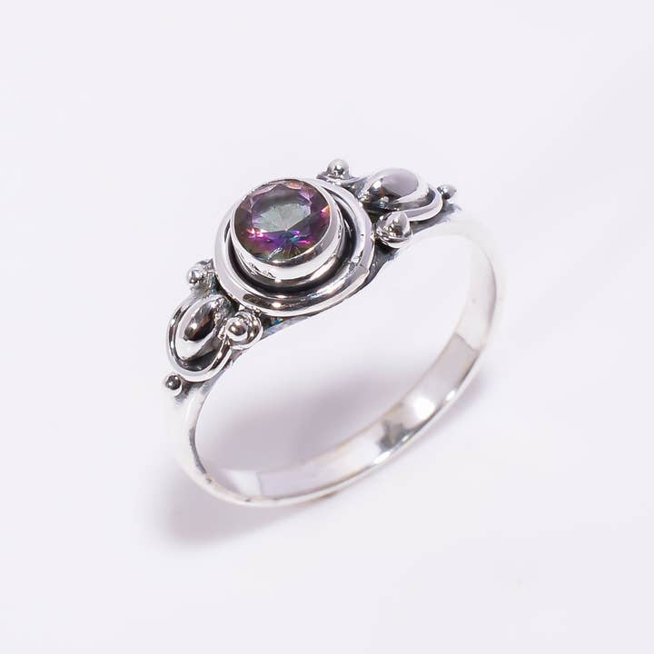 Mystic Quartz 925 Sterling Silver Handmade Ring for wholesale by SILVER CAVE